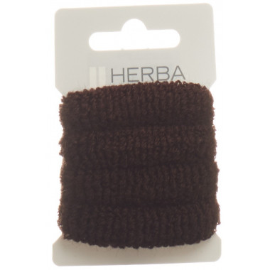 HERBA élastique cheveux 4cm frottée marron