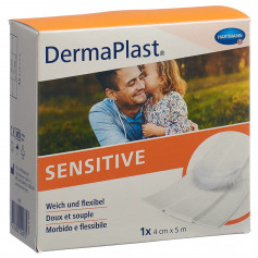 Dermaplast Sensitive pansement rapide 4cmx5m blanc rouleau