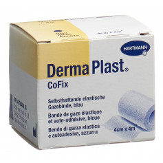 DermaPlast Gazebinde 4cmx4m blau