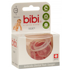 bibi Sauger Dental Silikon für Milch Duo