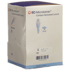 BD MICROTAINER lancettes cont 1.5x2mm bleu