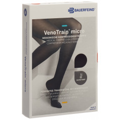 VenoTrain MICRO A-G KKL2 XL plus/long geschlossene Fussspitze schwarz Haftband Noppe weit