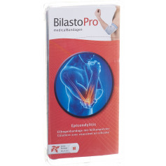 Pro Epicondylitis Ellbogenbandage XL grau mit Silikonpolster