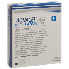 AQUACEL Ag Extra Hydrofiber Verband 10x10cm