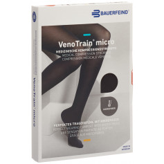 VenoTrain MICRO A-G KKL2 XL plus/long offene Fussspitze schwarz Haftband Noppe normal