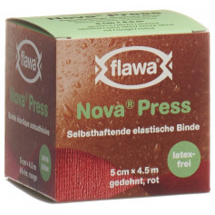 Flawa Nova Press Vliesbandage 5cmx4.5m rotlatexfrei