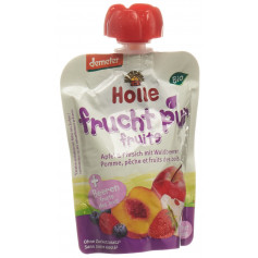 Holle Pouchy Apfel & Pfirsich mit Waldbeeren