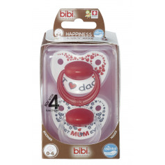 bibi Nuggi Happiness Dental Silikon 0-6 Ring Mum/Dad Duo Premium SV-A