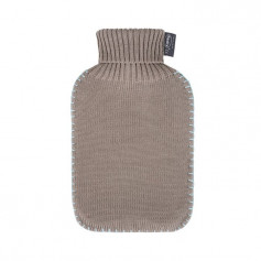 Fashy Wärmflasche 2l Rollkragen-Strickbezug Taupe Thermoplastik