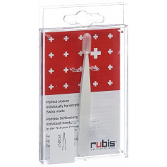 RUBIS Pincette droite noire Inox