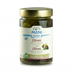 MANI Olives vertes&Kalamata huile cru Na bio