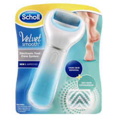 Scholl Velvet Smooth elektrisches Fusspflegesystem blau