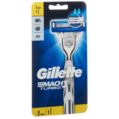 Gillette Mach3 Turbo Rasierapparat mit 2 Klingen