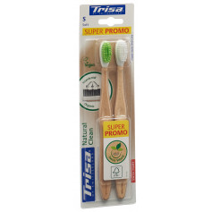 Trisa Natural Clean brosse à dents en bois soft