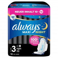 ALWAYS Maxi serviettes hygiéniq Night aile